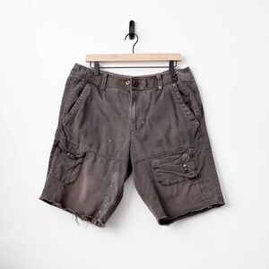 Awesome Vintage Armani Exchange Naturally Sun Faded Distressed Tech Cargo Shorts